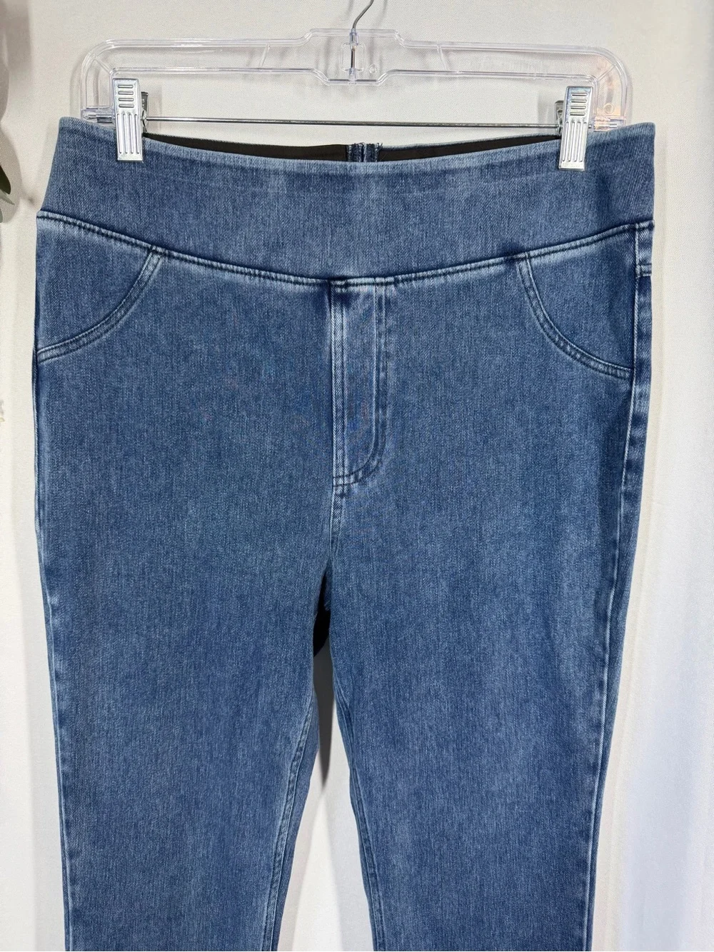 NWT HALARA | High Rise Elastic Waist Pull On Skinny Leg Jeans Women's Size Large - Picture 3 of 11